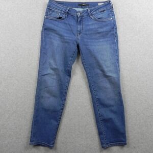 Mavi Jeans Womens 30 Emma Petite Slim Boyfriend 5-Pocket Stretch Flex Denim Blue